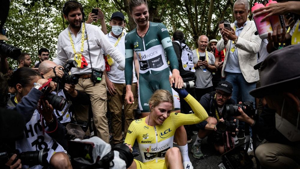 Dutch cyclist Demi Vollering wins the women’s first Tour de France title